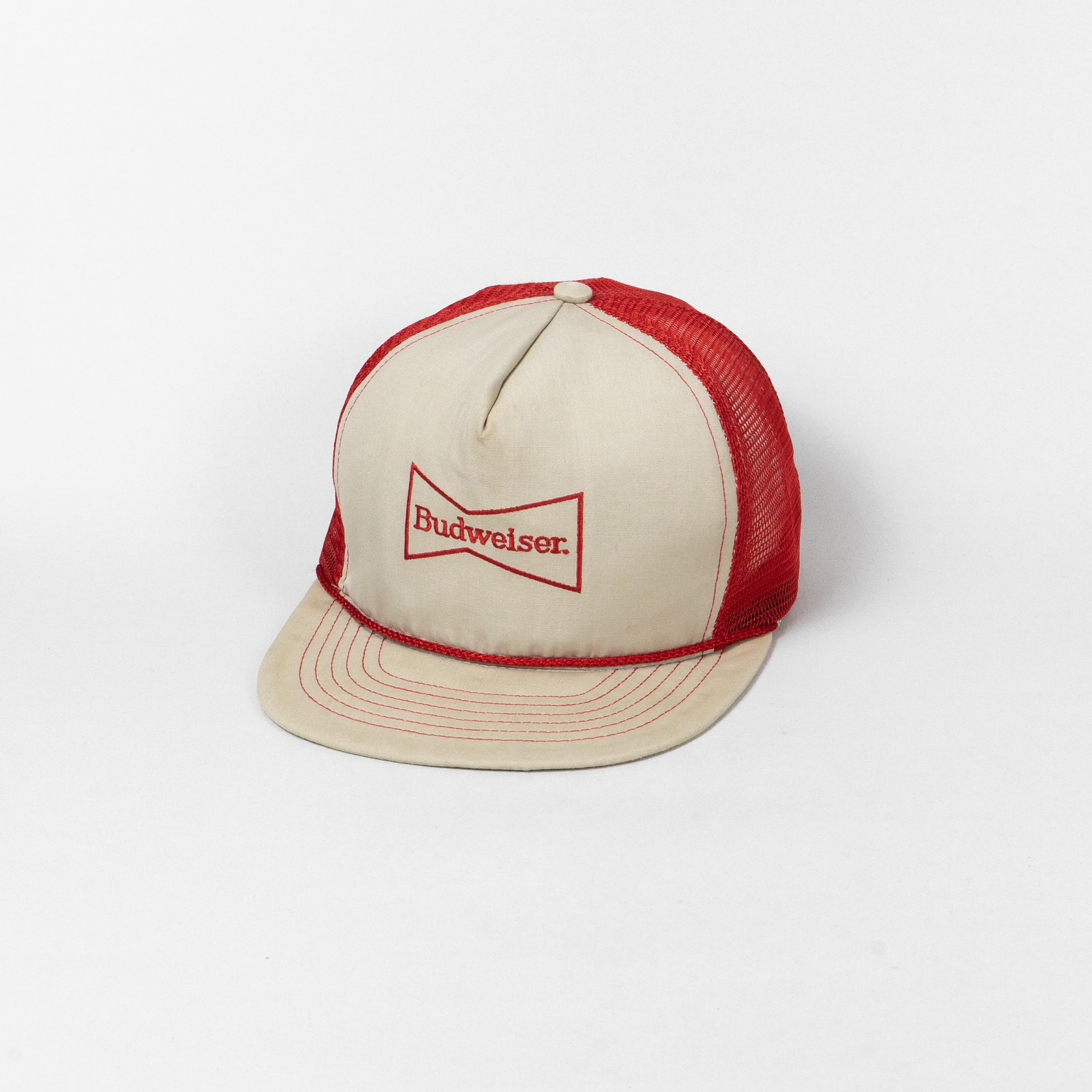デッドストック 90s 00s ヴィンテージキャップ Budweiser 赤白 Budweiser Made in USA – ALLCAPS