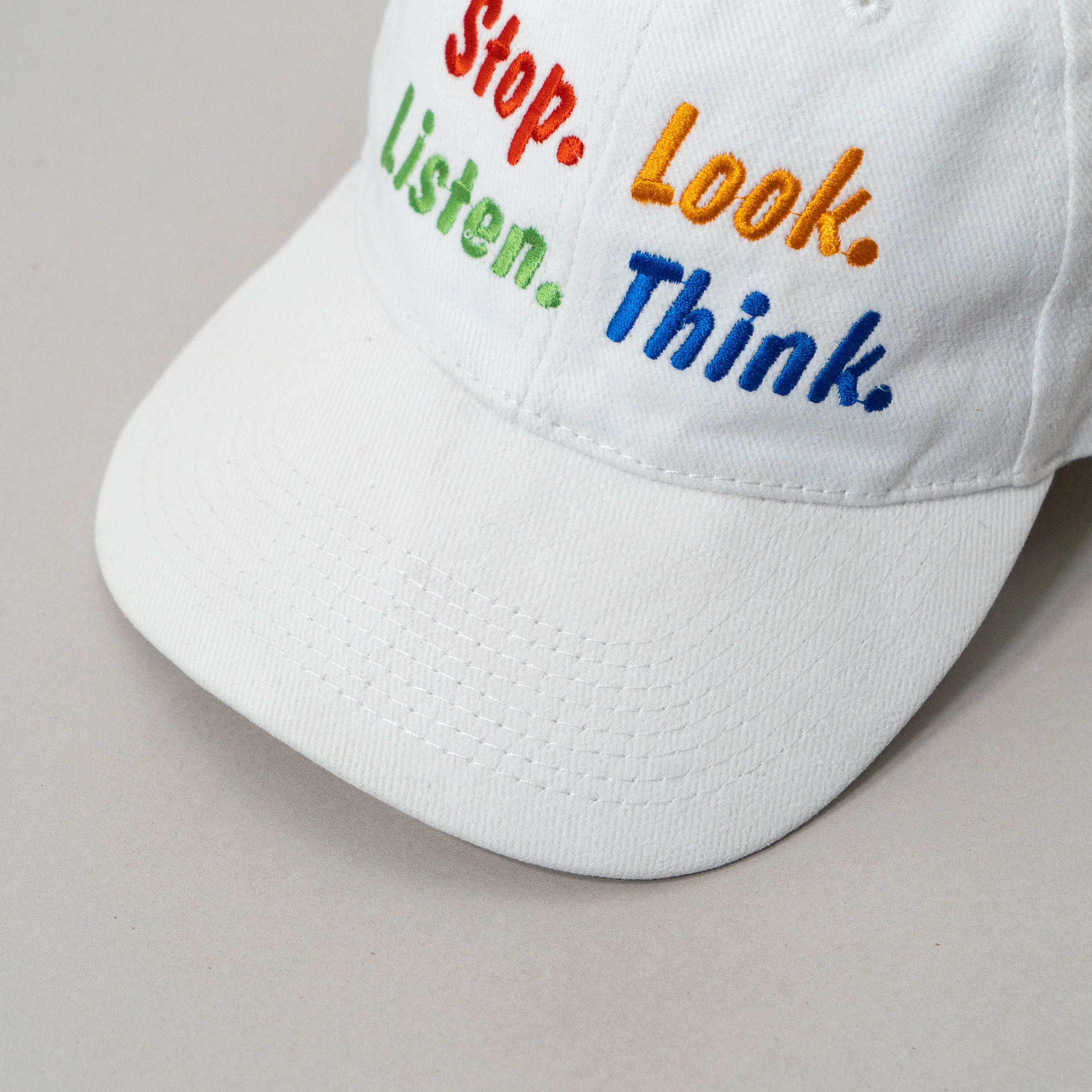 Stop. Look. Listen. Think.