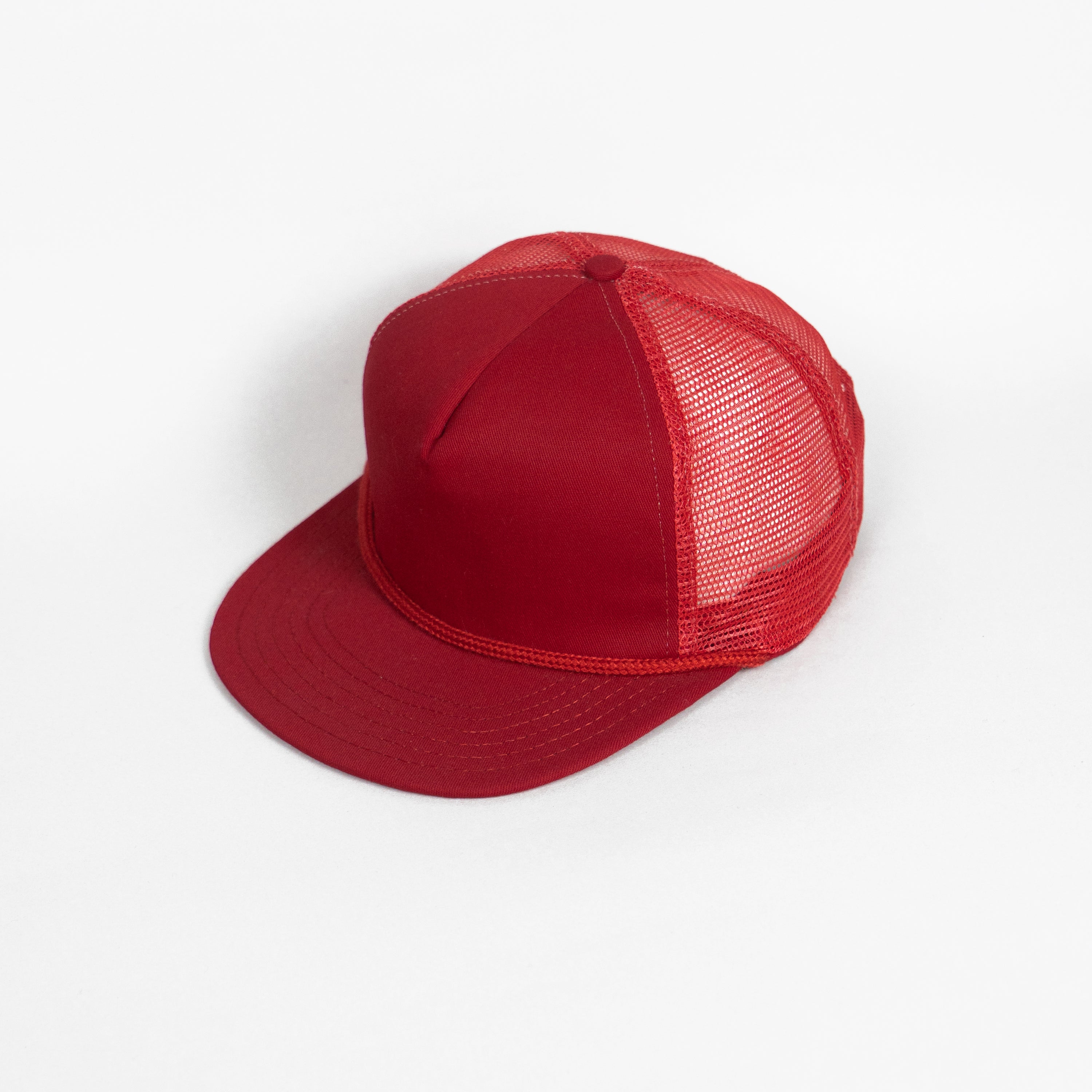 Blank Red Mesh Cap