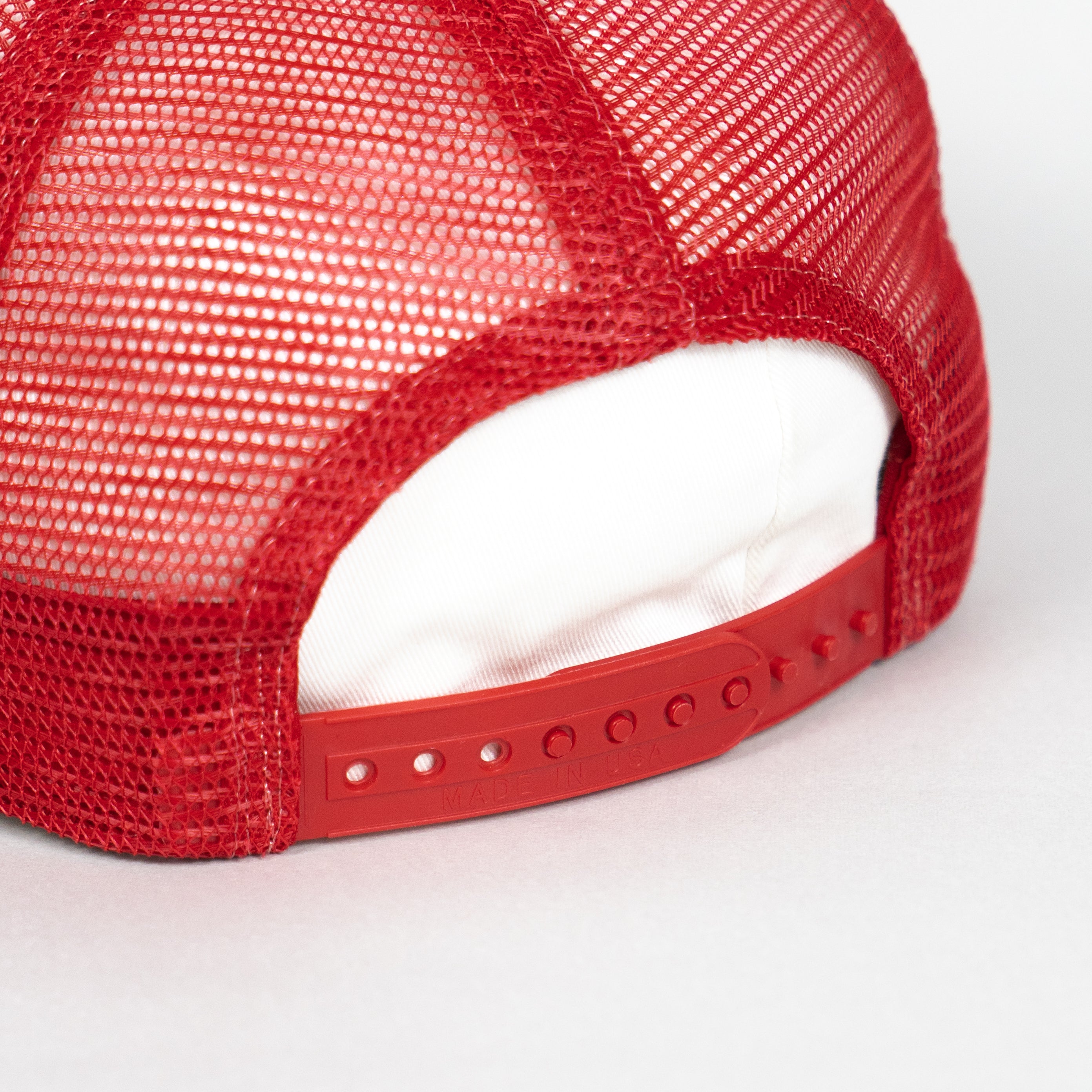 Blank Red Mesh Cap