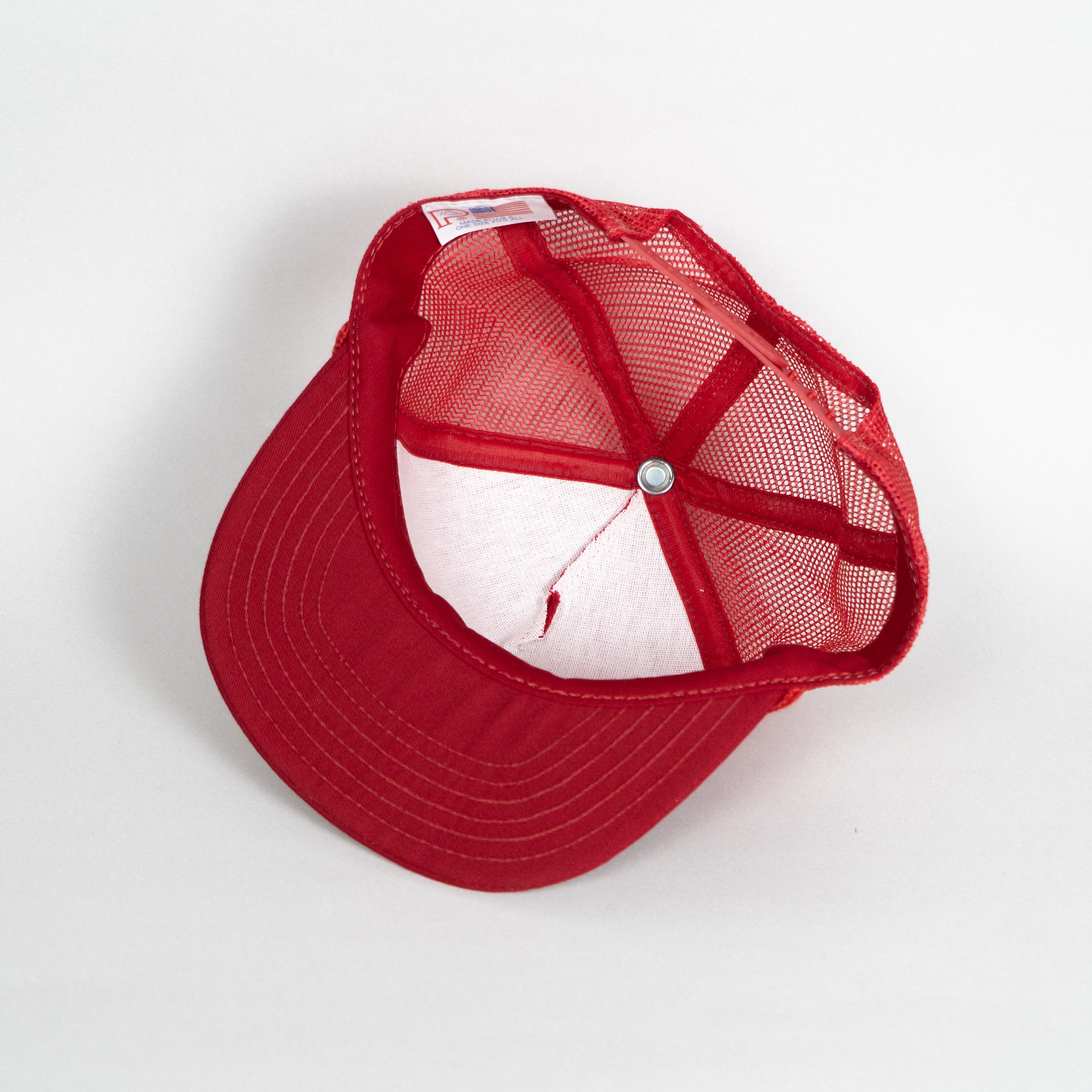 Blank Red Mesh Cap
