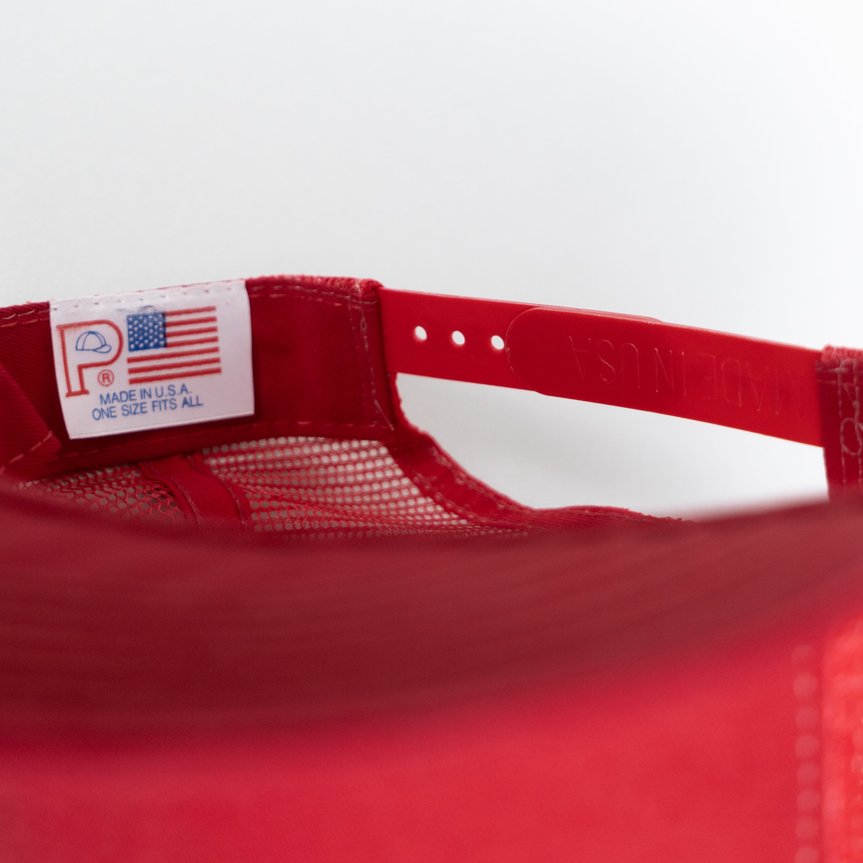 Blank Red Mesh Cap