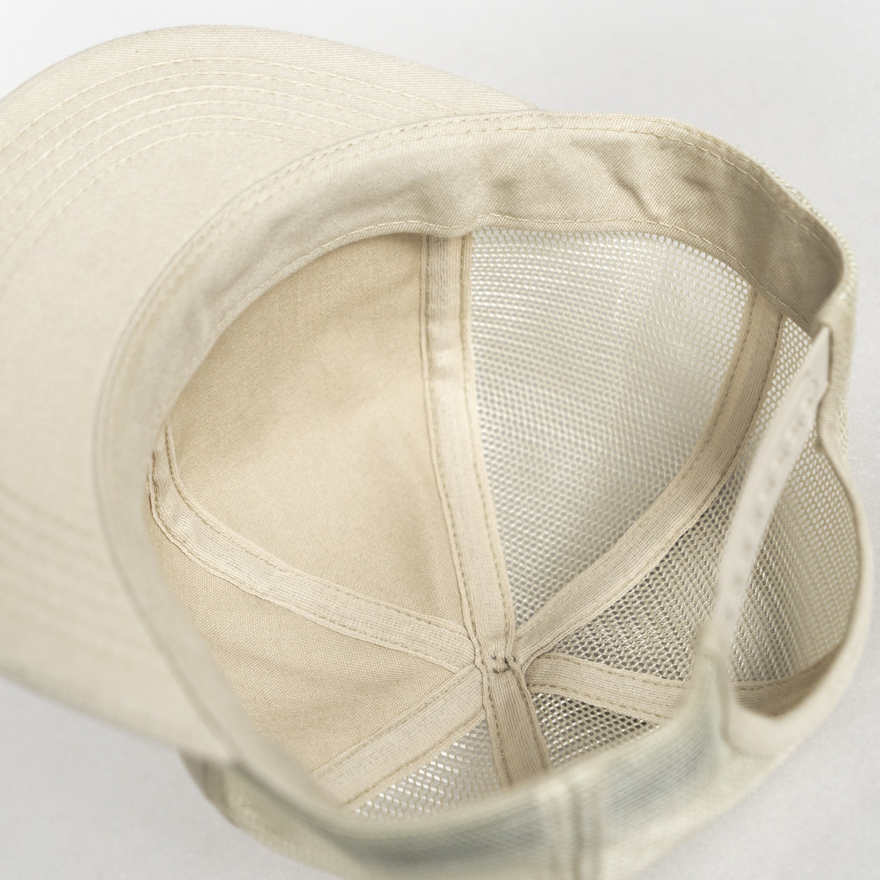 Blank Beige Mesh Cap